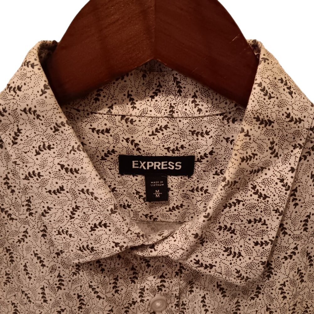 Express ★ Men's Casual Button-Up Dress Shirt ★ Dumai Summer Floral Print - Picture 3 of 5